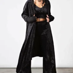 Ladies Killstar Be Gone Velvet Cardigan