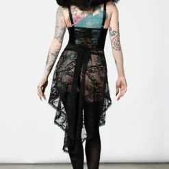 Plus Sizes Killstar Be Veiled Lace Basque