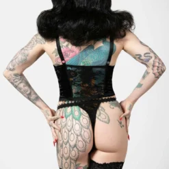 Plus Sizes Killstar Be Veiled Lace Basque