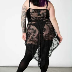 Plus Sizes Killstar Be Veiled Lace Basque