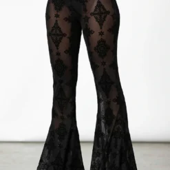 Ladies Killstar Bless Me Mesh Bell Bottoms