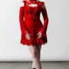 Killstar Blood Vow Lace Dress Scarlet