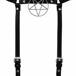 Killstar Baby Hex Suspender Belt Black Plus Sizes
