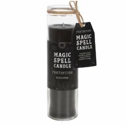 Gothic Gifts Black Opium 'Protection' Spell Tube Candle