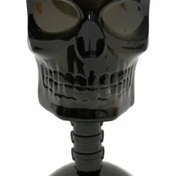Gothic Gifts Black Skull Wine Glass