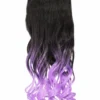 Gothic Attitude New Arrivals (Black/Lilac) Curly Two Tone 18" Hair Extensions