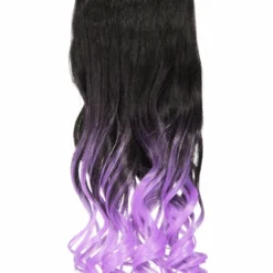 Gothic Attitude New Arrivals (Black/Lilac) Curly Two Tone 18" Hair Extensions