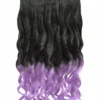 Gothic Attitude Black & Lilac Curly Two Tone 20" Hair Extensions - New Arrivals 1 Gothic Attitude (Black/Lilac) Curly Two Tone 20" Hair Extensions