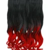 Gothic Attitude New Arrivals (Black/Red) Curly Two Tone 20" Hair Extensions