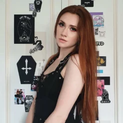 Ladies Necessary Evil Minerva Plunge Lace Up Halter Top