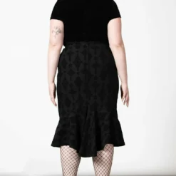 Killstar Candence Flocked Midi Skirt Ladies
