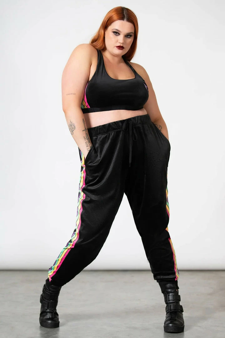Killstar Coven Chill Velour Jogger | Plus Size New Arrivals | Ladies Trousers 9 Killstar Coven Chill Velour Jogger New Arrivals