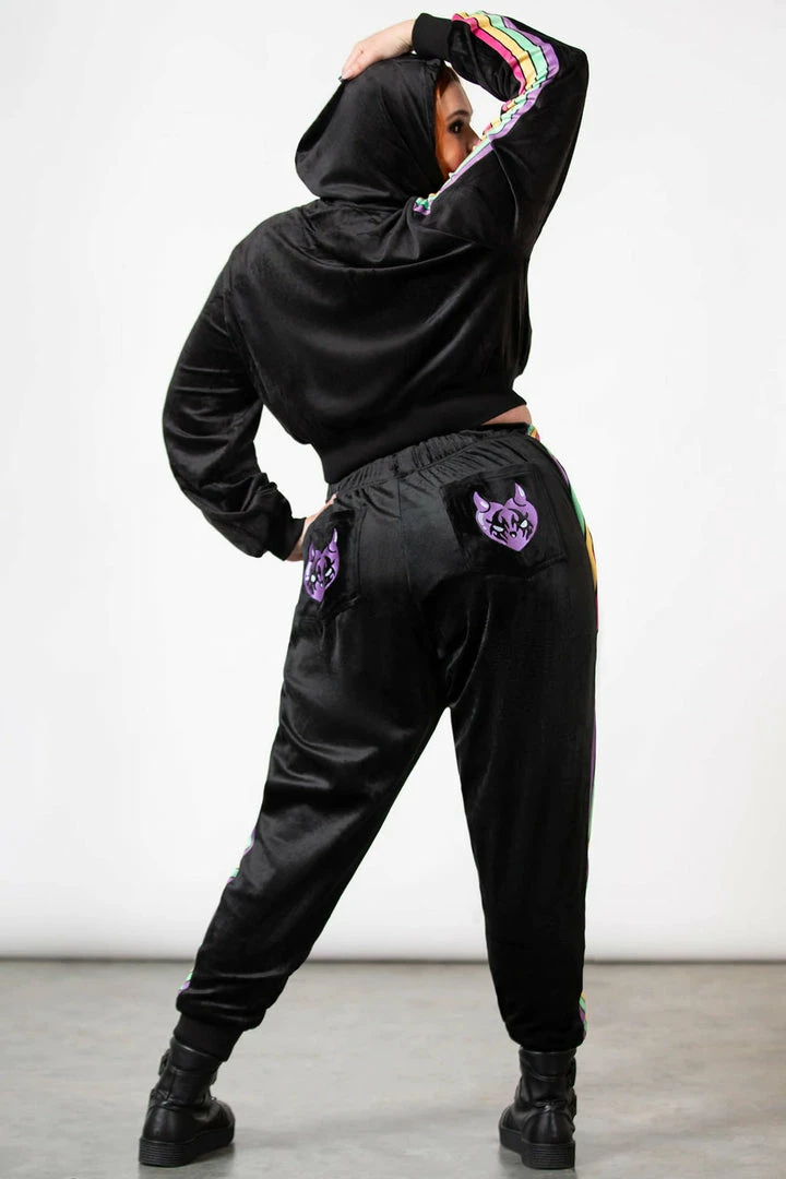 Killstar Coven Chill Velour Jogger | Plus Size New Arrivals | Ladies Trousers 10 Killstar Coven Chill Velour Jogger New Arrivals
