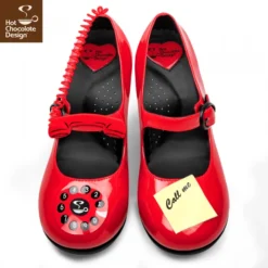 Ladies Hot Chocolate Design Mid Heels Call Me Mary Jane Pump