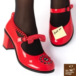 Ladies Hot Chocolate Design Mid Heels Call Me Mary Jane Pump