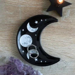 Homeware Gothic Gifts Crescent Moon Trinket Dish