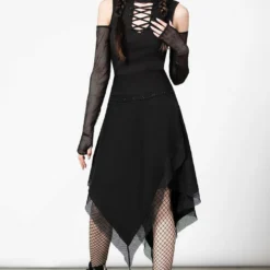 Ladies Killstar Dark Half Long Sleeve Top