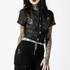 Ladies Killstar Dark Halo Crop Shirt