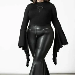 Killstar Dark Nebula Flared Trousers Ladies