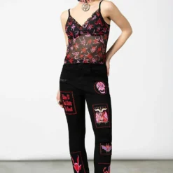 Killstar Dealer Patched Jeans Ladies