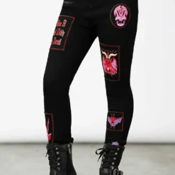 Killstar Dealer Patched Jeans Ladies