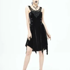 Ladies Devil Fashion Noemi Velvet Dress