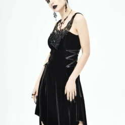 Ladies Devil Fashion Noemi Velvet Dress