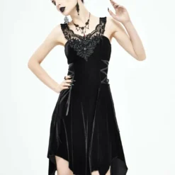 Ladies Devil Fashion Noemi Velvet Dress