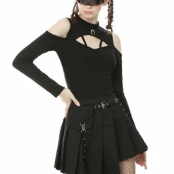 Ladies Dark In Love Hunter Pleated Skirt