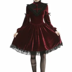 Dark In Love Scarlett Cross Velvet Dress