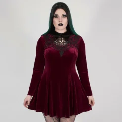 Punk Rave Patti Dress Burgundy