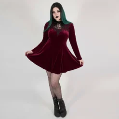 Punk Rave Patti Dress Burgundy