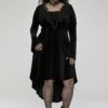 Punk Rave Petra Velvet Dress - New Arrivals | Plus Size Gothic Ladies Dress 2 Punk Rave Petra Velvet Dress New Arrivals