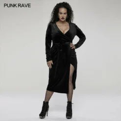 Punk Rave Viola Velvet Wrap Dress