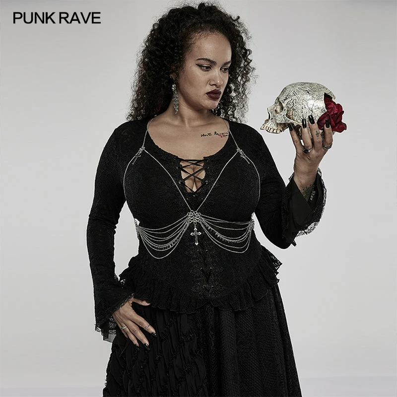 Punk Rave Xanthe Chain Harness - Gothic Accessory for Men & Women | New Arrival 3 Punk Rave Xanthe Chain Harness