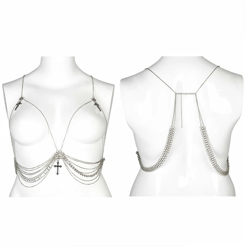 Punk Rave Xanthe Chain Harness - Gothic Accessory for Men & Women | New Arrival 9 Punk Rave Xanthe Chain Harness