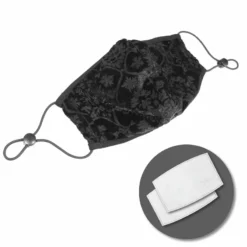 Accessories Devil Fashion Brocade Face Mask With Filter