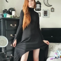 Ladies Necessary Evil Minerva High Low Gothic Dress