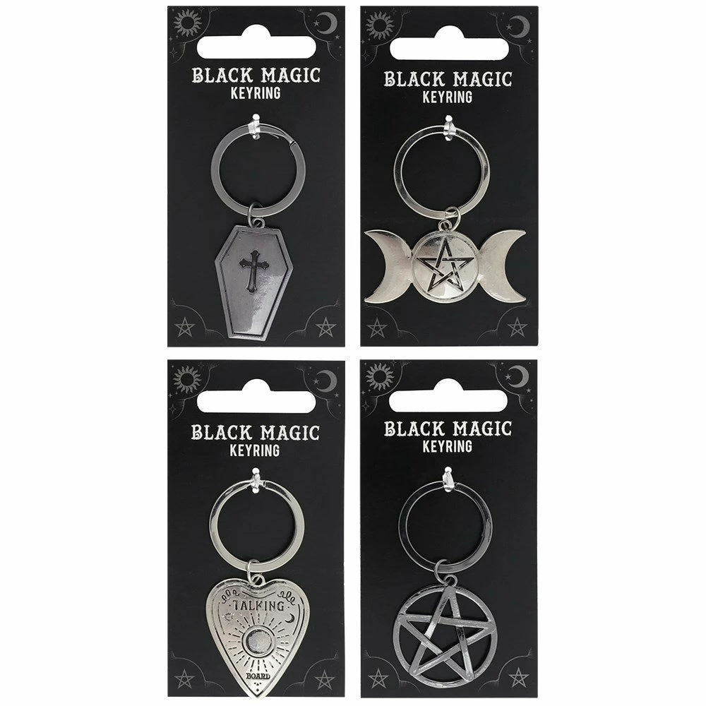 Gothic Gifts Black Magic Keyring - Coffin Design | Unique Homeware Accessory 4 Gothic Gifts Black Magic Keyring - Coffin