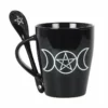 Homeware Gothic Gifts Triple Moon Mug And Spoon Set