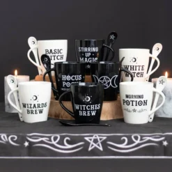 Homeware Gothic Gifts Triple Moon Mug And Spoon Set