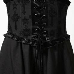 Plus Sizes Killstar Flix Flocked Waspie