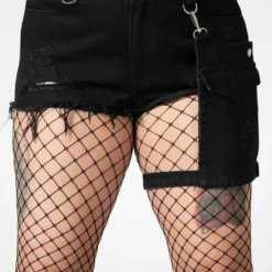 New Arrivals Killstar Fury Road Denim Garter Shorts | Plus Size Ladies Trousers 11 New Arrivals Killstar Fury Road Denim Garter Shorts