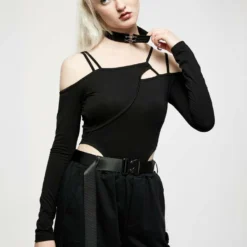 Punk Rave Flora Asymmetric Bodysuit