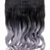 Gothic Attitude (Black/Lavender Grey) Curly Two Tone 20" Hair Extensions New Arrivals