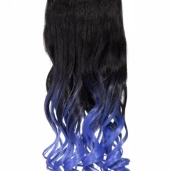 Gothic Attitude New Arrivals (Black/Blue) Curly Two Tone 18" Hair Extensions
