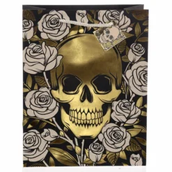 Gothic Gifts Large Skull & Roses Gift Bag - Unique Homeware Decor 7 Gothic Gifts Large Skull & Roses Gift Bag Homeware