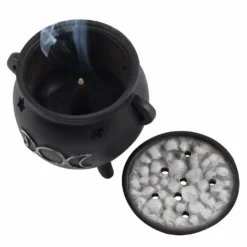 Gothic Gifts Triple Moon Cauldron Incense Cone Holder Homeware