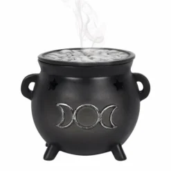 Gothic Gifts Triple Moon Cauldron Incense Cone Holder Homeware