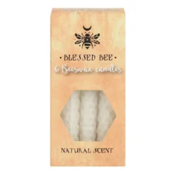 Homeware Gothic Gifts White Beeswax Happiness Spell Candles